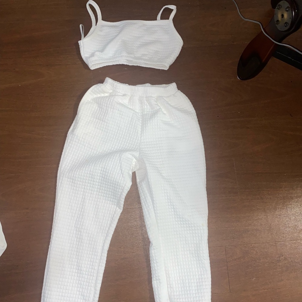 Shein White Lounge Set